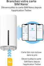 TP-Link Routeur 5G, Routeur WiFi 6 AX1800Mbps, 3 Ports Gigabit, Bi-Bande MU-Mimo, EasyMesh, Connecte Jusqu’à 64 Appareils, Plug-and-Play, Compatible Toutes Les Cartes SIM des opérateurs, Archer NX200