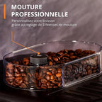 Krups Machine à café à grains, 1,7 L, 2 tasses simultanément, Nettoyage automatique, Buse vapeur pour cappuccino, Cafetière expresso, Essential black YY8125FD, Noir