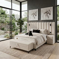 Ensemble Lit Coffre Complet avec Matelas et Surmatelas