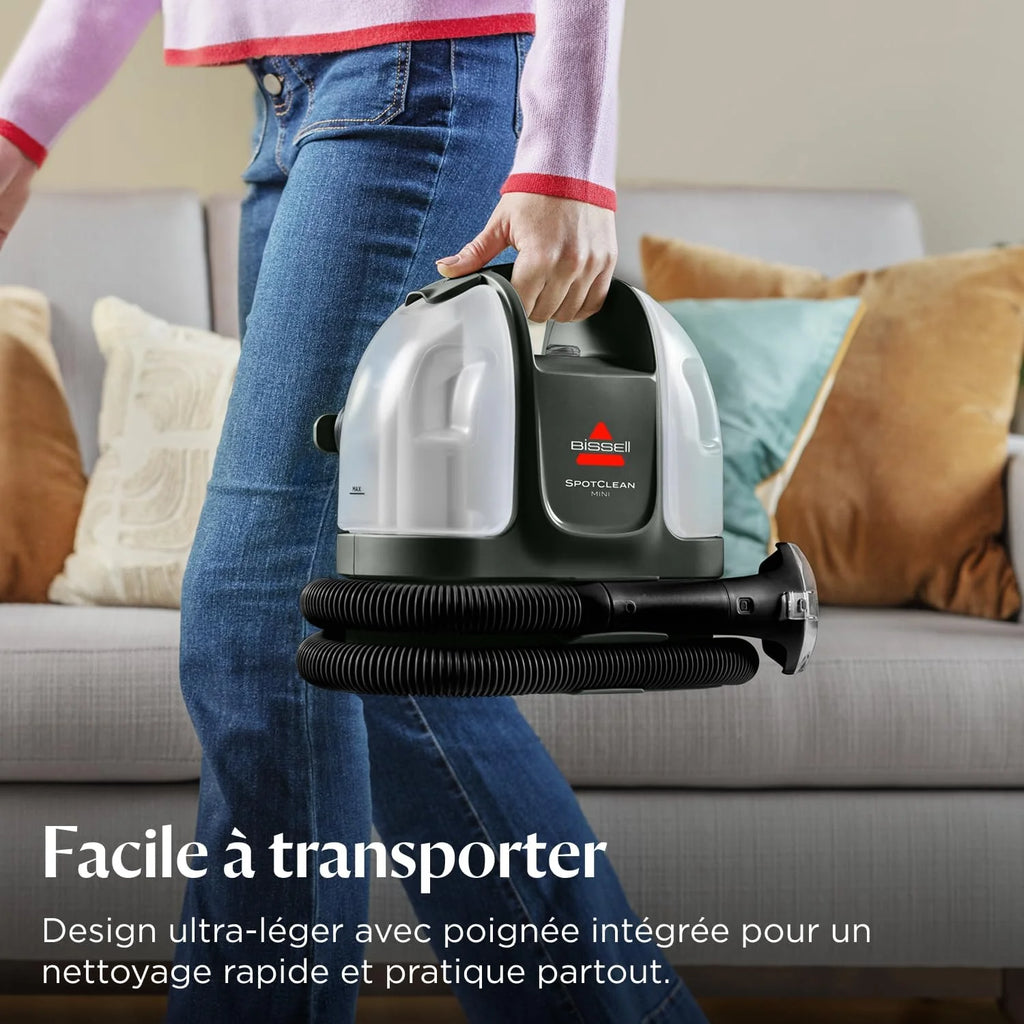 BISSELL SpotClean Mini Shampouineuse Filaire, Nettoyeur Tapis Portable, Idéal pour les Nettoyages Rapides, Compact et Léger, Élimine les Taches en Voiture, Bateau, Canapé et Plus Encore, 41491