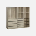 sweeek - Kit Dressing modulable 3 éléments MODULO. Naturel. 200 x 45 x 180 cm
