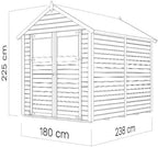 Alpholz Alisha Cabane à outils en bois toit double pente pour jardin