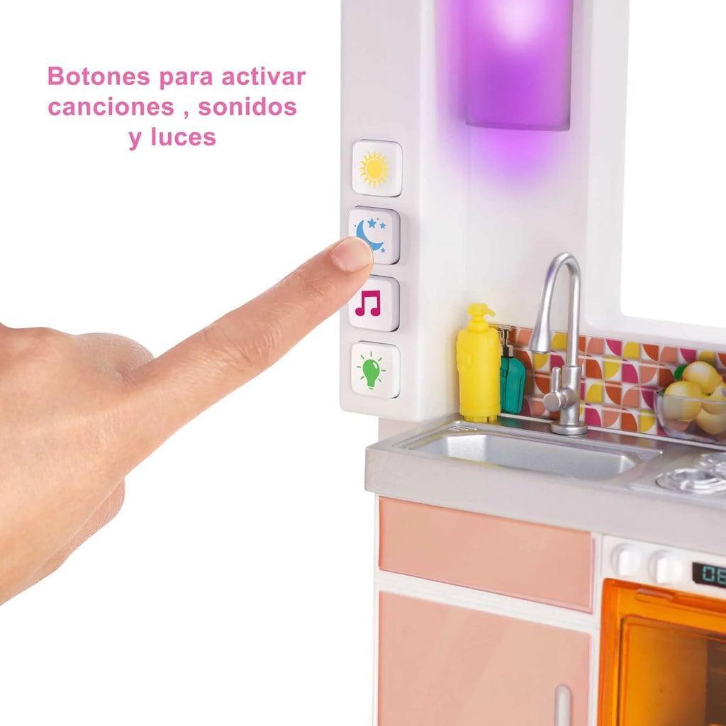 Barbie Casa de Muñecas Dreamhouse - con Piscina, Tobogán y Ascensor - Luces y Sonido - 75+ Piezas - 104 x 109 cm - Regalo para Niños de 3-7 Años, GRG93