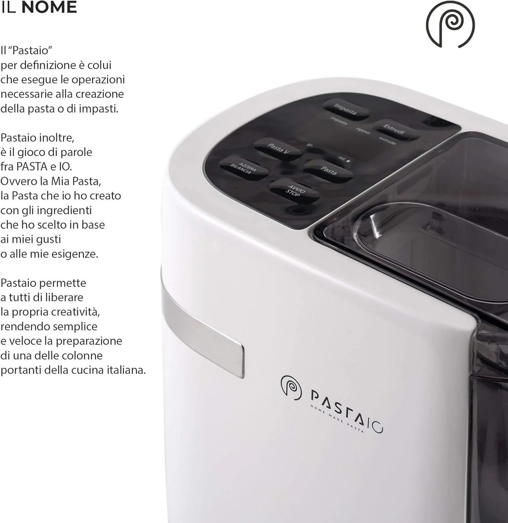 PASTAIO Machine à pâtes automatique avec 12 matrices et balance intégrée