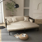 Nismaaya Multifunction Pull Out Sofa Cum Bed Solid Wood Frame