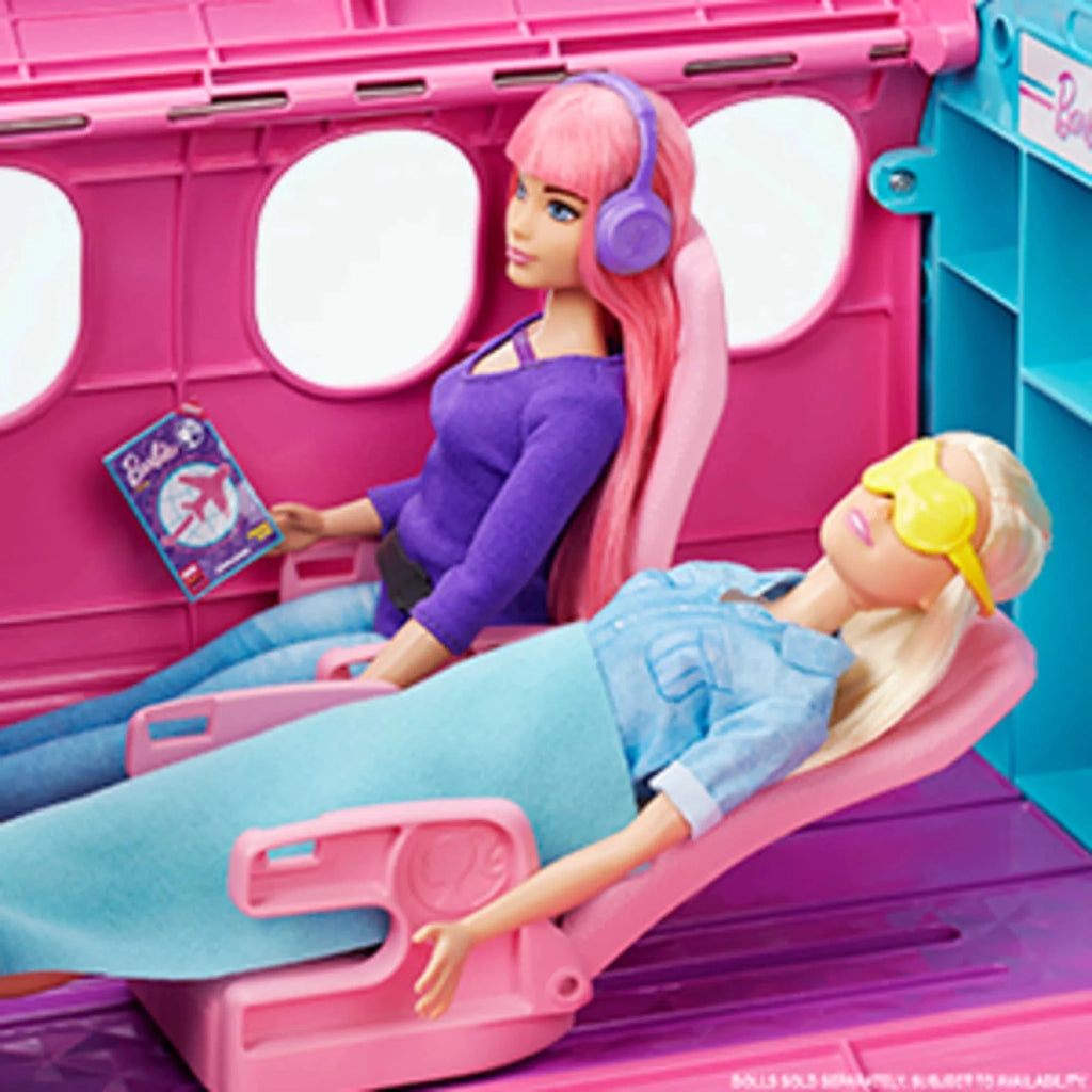 Set de Juego Avión Barbie Dreamplane con Perrito y Carrito de Snacks, más de 15 Accesorios