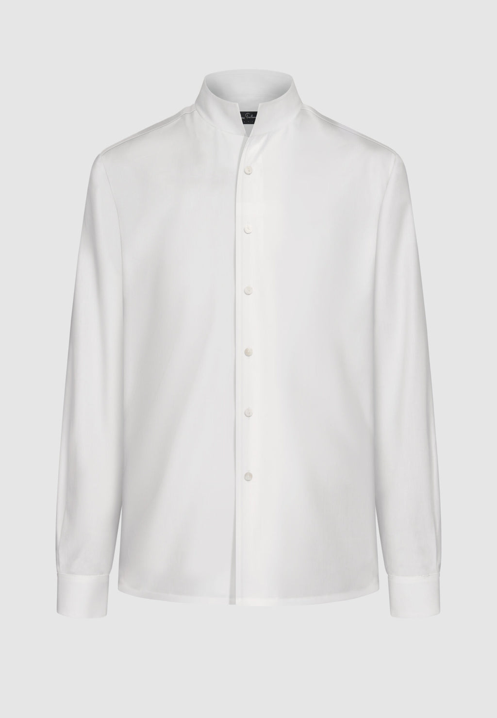 Chemise à col tulipe en popeline de coton blanc
