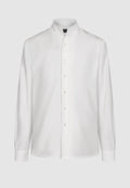 Chemise à col tulipe en popeline de coton blanc