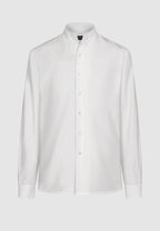 Chemise à col tulipe en popeline de coton blanc