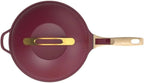 COOKUT - La Fabuleuse poêle 8 en 1 - "PETIT MODELE 24 cm" – Un seul ustensile qui remplace poêle, casserole, sauteuse - 2 poignées amovibles, panier vapeur/friture, spatule en bois - RUBIS