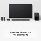 Sony HT-S40R - Barre de Son 5.1ch Home Cinéma avec Enceintes Satellites sans Fil, Noir
