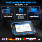 TOPDON ArtiDiag Pro valise diagnostic auto, 100 marques, 35+ services, codage ECU