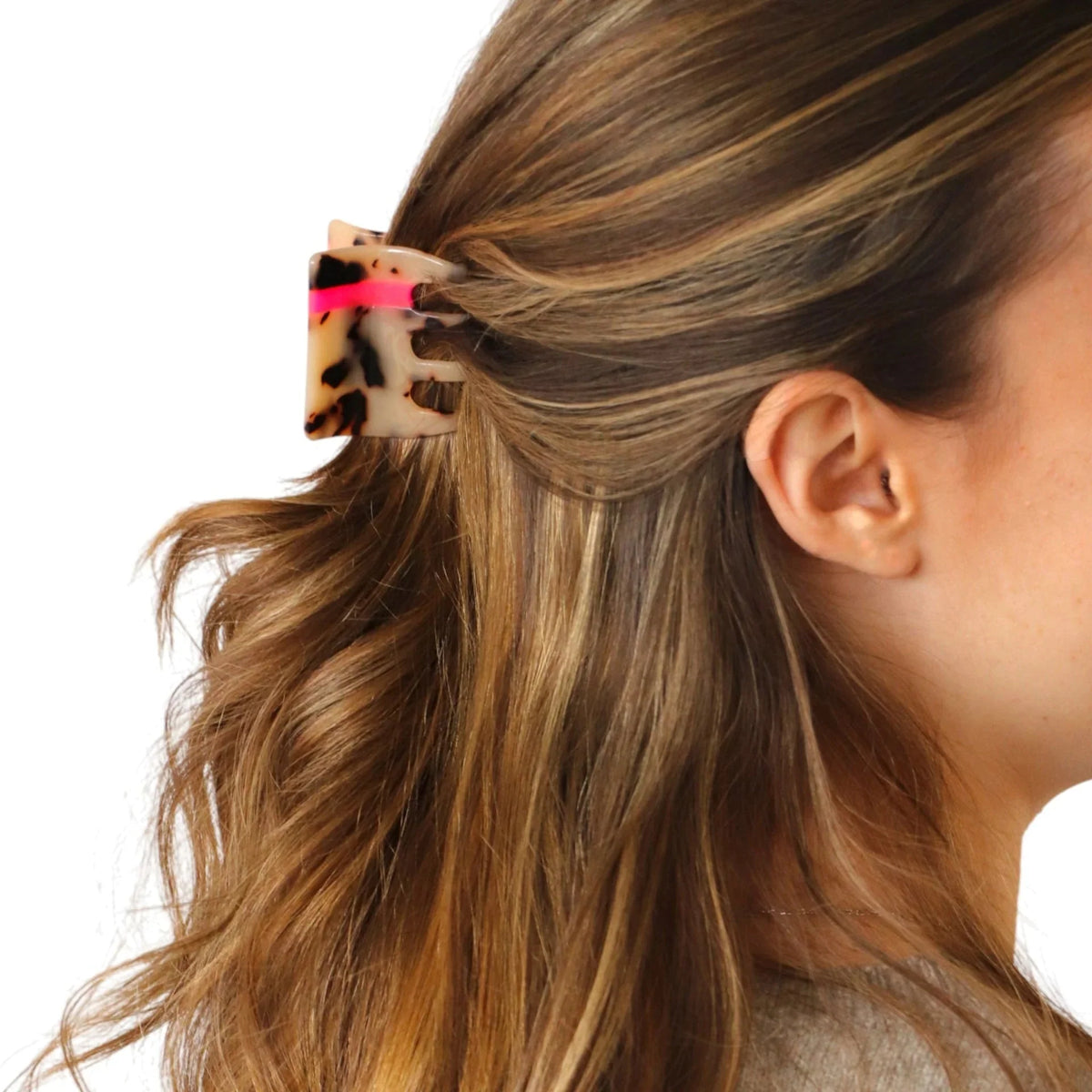Haarklammer Leo/neonpink