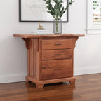 Nismaaya Ace Large Live Edge Top Solid Wood 3 Drawer Vertical File Cabinet