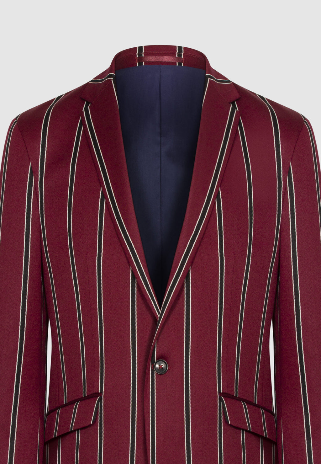 Veste coupe ajustée bordeaux à rayures régatta en laine et coton