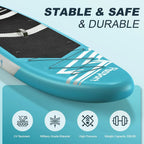 Tabla de Paddle Premium FBSPORT de 11 pulgadas, tabla de yoga con accesorios SUP y bolsa de transporte, postura ancha, control de surf, cubierta antideslizante, correa, remo y bomba para jóvenes y adultos