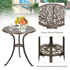 3 Pieces Outdoor Bistro Set Patio Furniture Set Table and Chairs Set