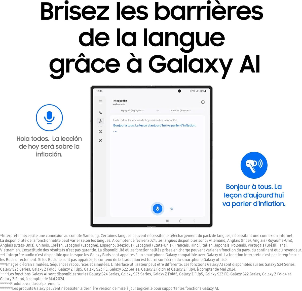 Buds3 Pro, Écouteurs sans Fil, Réduction Active de Bruit, Bluetooth, Argent, Audio 360, AI, Chargeur Secteur Inclus, (Version FR)