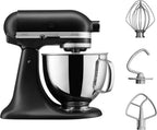 Robot pâtissier multifonction KitchenAid Artisan à tête inclinable avec 4 accessoires et bol de 4,8 L | Crème