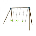 Columpio Triple De Madera Cuadrada Masgames Nori Xl