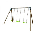 Columpio Triple De Madera Cuadrada Masgames Nori Xl
