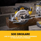 DEWALT - Pack 5 outils XR 18V, 1 perceuse-visseuse, 1 visseuse à chocs à 3 vitesses, 1 scie sauteuse, 1 scie circulaire, 1 lampe LED, 3 batteries 5Ah, 1 chargeur et 2 coffrets TSTAK, DCK551P3T-QW