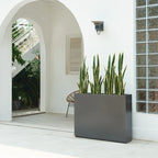 Metallic Heavy Planter for Outdoor Plants, 38Lx10Wx30H Inches Tall and Long Metal Divider Planter Box - 38x30x10