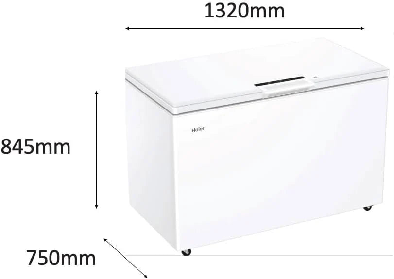 Congélateur coffre - HAIER - HCE420E - Classe E - 89,5 x 132,x 75cm - 418 L - Blanc