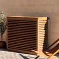 Cache Clim & Pompe à chaleur, XL - 126 x 56 x 113 cm Protège des intempéries, des nuisibles et des chocs Assure une excellente circulation de l’air Design discret et épuré Chêne