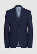 Veste coupe ajustée en laine bleu nuit