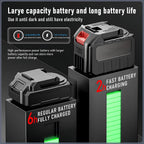 Sécateur électrique professionnel sans fil avec perche télescopique 2,1 m, écran LCD, batteries lithium rechargeables (2)