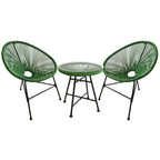 ACAPULCO - Ensemble de 2 fauteuils et table basse beige