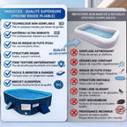 INDUSTEX Piscine Pliable Foldable Pool, Piscine pour Enfants et Adultes Portable, Piscine Amovible, Baignoire, Piscine Jouet, Piscine pour Animaux de compagnies (130 x 90 x 45 cm)