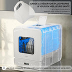 Mini lave-vaisselle de table, 6+1 Programmes de lavage, 5 Couverts et réservoir d'eau de 5L