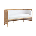Ehan Solid Ash Wood & Rattan 3 Seater Sofa