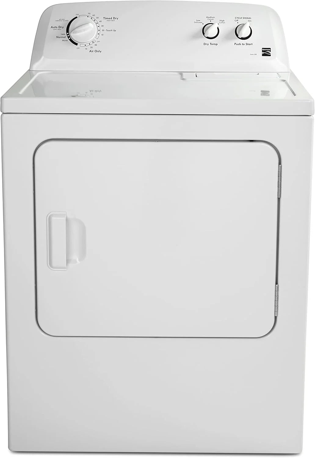 Secadora Eléctrica Kenmore de Carga Frontal de 29″ con Tecnología Wrinkle Guard y Capacidad Total de 7.0 Pies Cúbicos, Blanco