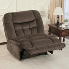 MCombo Oversized Dual Motor Armless Power Rocker Recliner Chair, Zeroarms Recliner Perfect for Living Room Fabric PR607
