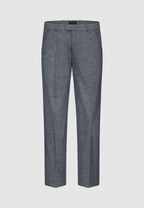 Pantalon à chevrons en laine et coton