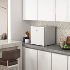 HOMCOM Mini congélateur Température Réglable de -14 à -24°C Compact 35L - étagère Amovible - Porte réversible Classe E - 47 x 44,2 x 48,8 cm - Blanc