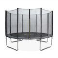 Cama Elástica Con Protección Red De 370cm, Gris