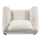 EDER 1 SEATER BOUCLE & WALNUT WOOD SOFA