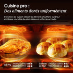 COSORI Air Fryer 10L Twinfry, Friteuse sans Huile Double Résistance, Airfryer à Dual Zone Avec Séparateur Amovible, 5-en-1, Grande Capacité, Cuisson optimale, 40℃-240℃, Contrôle Smart via App