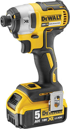 DEWALT - Kit 4 Outils XR 18V, 5Ah Lithium Ion BL avec Perceuse-Visseuse, Visseuse à Chocs, Meuleuse et Perforateur - DCK422P3-QW - Sans Fil - 3 Batteries et chargeur inclus - avec 2 Coffrets TSTAK