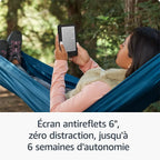 Amazon Kindle (Nouvelle génération) - Le plus léger et compact, avec écran antireflets, changements de page plus rapides et éclairage avant réglable - 16 Go - Avec publicités - Noir