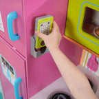 KidKraft Cocina de Juguete de Madera Deluxe Grande y Brillante para Niños, Colores Neón