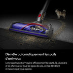 V8 Advanced Aspirateur sans Fil, 130 AW, Jusqu’à 40 Min d’autonomie, Brosse Motorbar Anti-enchevêtrement, élimine Les Poils d’Animaux, aspirateur à Main et Sol