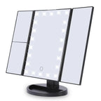 Espejo de Maquillaje Iluminado Espejo de Tocador Inteligente con Luces, 10X de Magnificación, Ajustable, 22 Luces LED