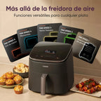 Cosori Turbo Blaze Freidora de Aire 6L, Interior Metálico Real, Motor DC Exclusivo, 46% Más Rápida, Temperatura 30°C a 230°C, Ideal para Asar Carnes, Programas Completo de Cocina, Silenciosa 27dB