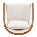 Tillman Linen Accent Arm Chair with Rattan