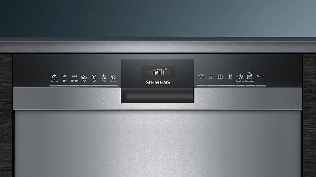 Siemens SN43ES14VE, iQ300 Lave-vaisselle intelligent, lave-vaisselle sous meuble avec tiroir à couverts, 60 cm, ouverture automatique de la porte grâce à AutoOpen dry, particulièrement silencieux avec
